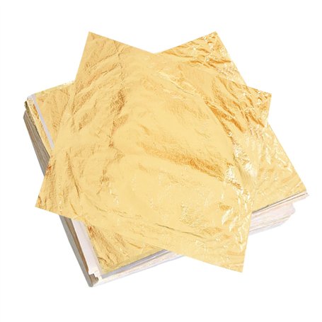 NXPUXP 100 Feuilles De Feuille D'or D'imitation