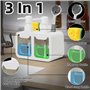 Distributeur de Liquide Vaisselle pour la Cuisine, Distributeur de Savon Liquide Hands et Dishes, Porte-éponge et Support de Bro