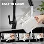 Distributeur de Liquide Vaisselle pour la Cuisine, Distributeur de Savon Liquide Hands et Dishes, Porte-éponge et Support de Bro