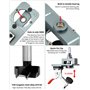 QWORK® Gabarit de charnière 35mm, gabarit de perçage pour charnières invisible, localisateur de guide de perçage