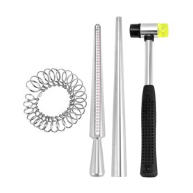 QWORK® 4 pièces jauge Anneaux Outil de Bague
