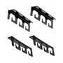 QWORK® Lot de 2 supports de canne à pêche, Pouvant contenir 6 cannes, Montage au plafond ou au mur, Support d'organisation pour 