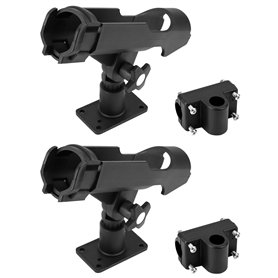 QWORK® 2 Pièces Support de Canne à Pêche - Réglable à 360 ° - Monter Horizontalement/sur des Murs/sur des Rails - pour Bateau Ka