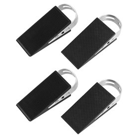 QWORK® Lot de 4 cales de porte en caoutchouc