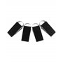 QWORK® Lot de 4 cales de porte en caoutchouc, cales de butée de porte robustes, base antidérapante, noir, adaptées aux portes lo