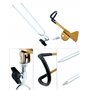 QWORK® Lot de 2 support canne a peche, porte canne a peche réglable à 360°, repose-canne à pêche enfichable