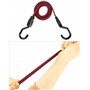 QWORK® Lot de 4 Tendeurs Elastique avec Crochets, Sangle Elastique Extra résistantes 110 cm, Extensibles jusqu'à 210 cm (Couleur