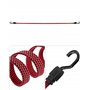 QWORK® Lot de 4 Tendeurs Elastique avec Crochets, Sangle Elastique Extra résistantes 110 cm, Extensibles jusqu'à 210 cm (Couleur