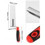 QWORK® Kit 4 pièces pour travaux de plâtrerie, taloche en plastique pour béton, taloche à plâtrer en inox, taloche de lissage en