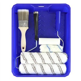 QWORK® Kit de rouleau de peinture - 4 Rouleaux à peinture (23cm 10cm)