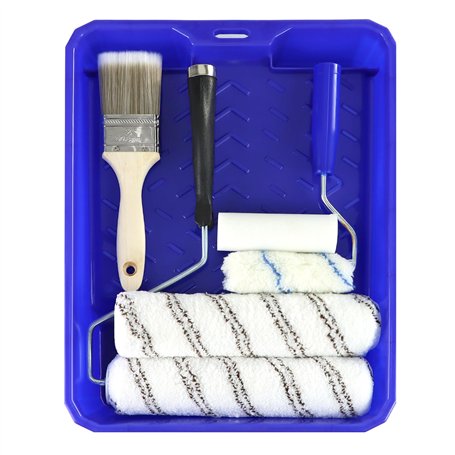QWORK® Kit de rouleau de peinture - 4 Rouleaux à peinture (23cm 10cm)
