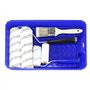 QWORK® Kit de rouleau de peinture - 4 Rouleaux à peinture (23cm 10cm), 1 pinceau (4 cm), 1 bac peinture - Accessoires de décorat