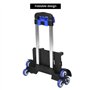 QWORK® Chariot à Dos, Chariot à Sac à Dos à 6 Roues, Chariot Pliable, Chariot en Alliage d'aluminium pour Sac à Dos