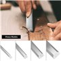 QWORK® 4 Pièces Ciseaux à Bois 6, 12, 19, 24mm avec Poignée Ergonomique et Capuchon d'Impact - Pour Débutants et Professionnels