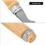 QWORK® 4 Pièces Ciseaux à Bois 6, 12, 19, 24mm avec Poignée Ergonomique et Capuchon d'Impact - Pour Débutants et Professionnels