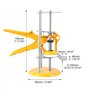 QWORK® 4 pièces de lève-carreaux permettant d'économiser du travail, réglage de la hauteur de 1 cm à 10 cm, jusqu'à 500 kg