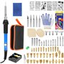 QWORK® Kit de pyrogravure sur bois 110pcs