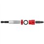 QWORK® 2Pcs Porte-Embouts Magnétique avec Butée de Profondeur, tige hexagonale 1/4", comprend 2 x PH2 Embouts Visseuse a Placo