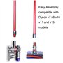 LRFDRESS Tube d'extension réglable pour aspirateur sans fil Dyson V7 V8 V10 V11 V15 (1 tube d'extension rouge)