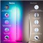 Mtutu Lampadaire LED 140cm Lampadaire sur Pied RGBIC avec Télécommande/App, Amovible, Dimmable, Sync Musicale, Mode DIY - Lampe 
