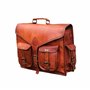 Jaald 40 Cm Mallette Porte-Documents Serviette Sac Messenger À Bandoulière’Épaule Sac À Dos Convertible en Cuir pour Ordinateur