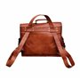 Jaald 40 Cm Mallette Porte-Documents Serviette Sac Messenger À Bandoulière’Épaule Sac À Dos Convertible en Cuir pour Ordinateur 
