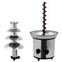 Fontaine à chocolat électrique à 4 étages en acier inoxydable 170 W avec fond chaud pour fondue au chocolat, tour de 1,8 l, pour