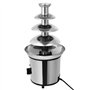 Fontaine à chocolat électrique à 4 étages en acier inoxydable 170 W avec fond chaud pour fondue au chocolat, tour de 1,8 l, pour