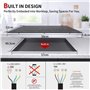 Plaque de Cuisson en Vitrocéramique 6000W Encastrable Table de cuisson 4 foyers verre Capteur Contrôles Tactiles Plaque 4 Feux c