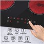Plaque de Cuisson en Vitrocéramique 6000W Encastrable Table de cuisson 4 foyers verre Capteur Contrôles Tactiles Plaque 4 Feux c