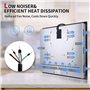 Plaque de Cuisson en Vitrocéramique 6000W Encastrable Table de cuisson 4 foyers verre Capteur Contrôles Tactiles Plaque 4 Feux c