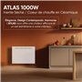 BESTHERM - Radiateur électrique fixe à inertie sèche céramique 1000W Bestherm ATLAS horizontal blanc