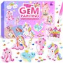 KAOHONG Cadeau Fille 5 6 7 8 9 10 11 12 Ans DIY 5D Diamant Peinture Porte-clés Ornements Pendentif Gem Art Porte-clés pour Enfan