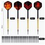 Cheerhom 12pcs Flechette Pointe Plastique Jeu de Fléchettes à Pointe Souple＋100pcs Embouts Remplacement Sécurité Fléchettes Sûre