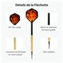 Cheerhom 12pcs Flechette Pointe Plastique Jeu de Fléchettes à Pointe Souple＋100pcs Embouts Remplacement Sécurité Fléchettes Sûre