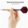 Cheerhom 12pcs Flechette Pointe Plastique Jeu de Fléchettes à Pointe Souple＋100pcs Embouts Remplacement Sécurité Fléchettes Sûre