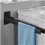 Porte-Serviettes Noir en Acier Inoxydable