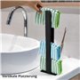 Double Porte Serviette Adhésif à Deux Bras Support Mural pour Salle de Bain Ou Cuisin