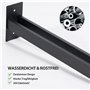 Porte-Serviettes Noir en Acier Inoxydable, Double Porte Serviette Adhésif à Deux Bras Support Mural pour Salle de Bain Ou Cuisin