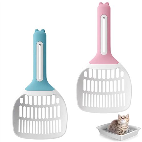 Roysmart Lot de 2 grandes pelles à litière pour chat avec poignée antidérapante pour le nettoyage