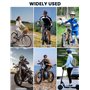 Retroviseur vélo guidon 2024, en verre cristal UHD sécurisé, rétroviseur ajustable et rotatif, pour e-bike, scooter et snowbike 