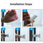 4 PCS Bloc Porte Securite Bebe, Bloque Porte Coulissante Verrouillage de Sécurité Auto-adhésif Sans Percer Bloque Fenetre Securi
