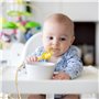 Support pour ustensiles de bébé avec sangle pour chaise haute - Aide à l'alimentation pour garder la cuillère à portée de main e