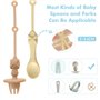 Support pour ustensiles de bébé avec sangle pour chaise haute - Aide à l'alimentation pour garder la cuillère à portée de main e