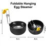 Lot de 4 cuiseurs à œufs en acier inoxydable - Utiles pour la cuisine - Cuiseur à œufs pochés - Cuiseur à œufs pliable - Cuiseur