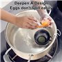 Lot de 4 cuiseurs à œufs en acier inoxydable - Utiles pour la cuisine - Cuiseur à œufs pochés - Cuiseur à œufs pliable - Cuiseur