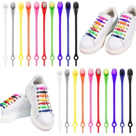 Kyduu 100 pcs No Tie Lacets de Chaussure sans noeud pour Unisexe Enfants et Adultes Shoe Laces élastiques pour Chaussures de Spo