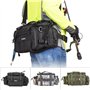 Lixada Multifonctionnel Sac de pêche Plein air Sac à Bandoulière Sac de Taille Pack Leurres de Pêche Tackle Sac (Armée Verte)