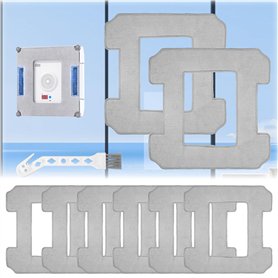 Kigniote Lot de 8 Chiffons de Rechange pour Robot de Nettoyage de Fenêtre Ecovacs Winbot W1 Pro / W1 / W2 Omni / W2 - Tampons en