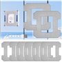 Kigniote Lot de 8 Chiffons de Rechange pour Robot de Nettoyage de Fenêtre Ecovacs Winbot W1 Pro / W1 / W2 Omni / W2 - Tampons en